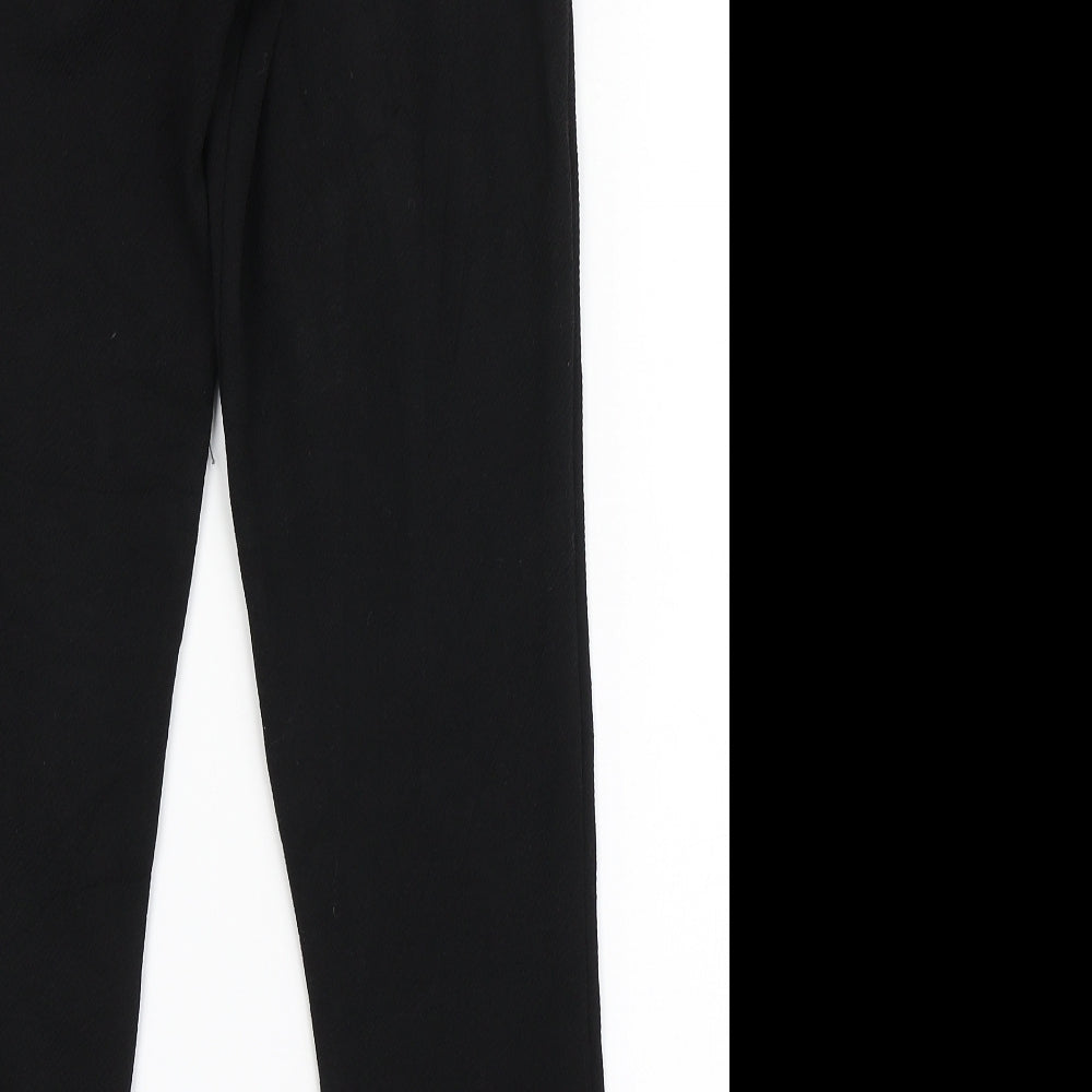 Boohoo Womens Black  Polyester Trousers  Size 10 L26 in Regular