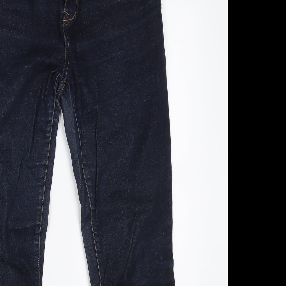 New Look Womens Blue  Cotton Straight Jeans Size 12 L29 in Slim Zip