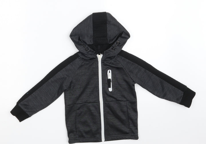 Primark Boys Black   Jacket  Size 12-18 Months   Zip
