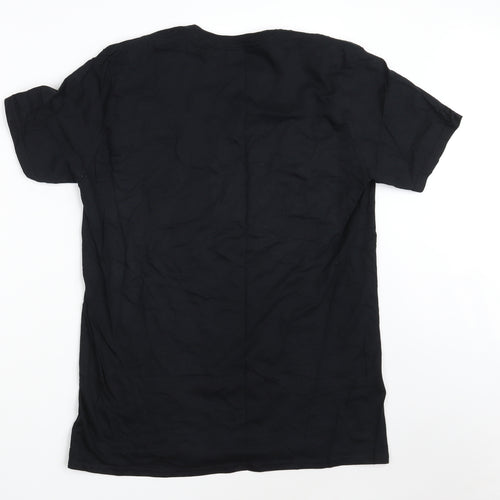 Gildan Mens Black  Cotton  T-Shirt Size M Crew Neck  - HUF