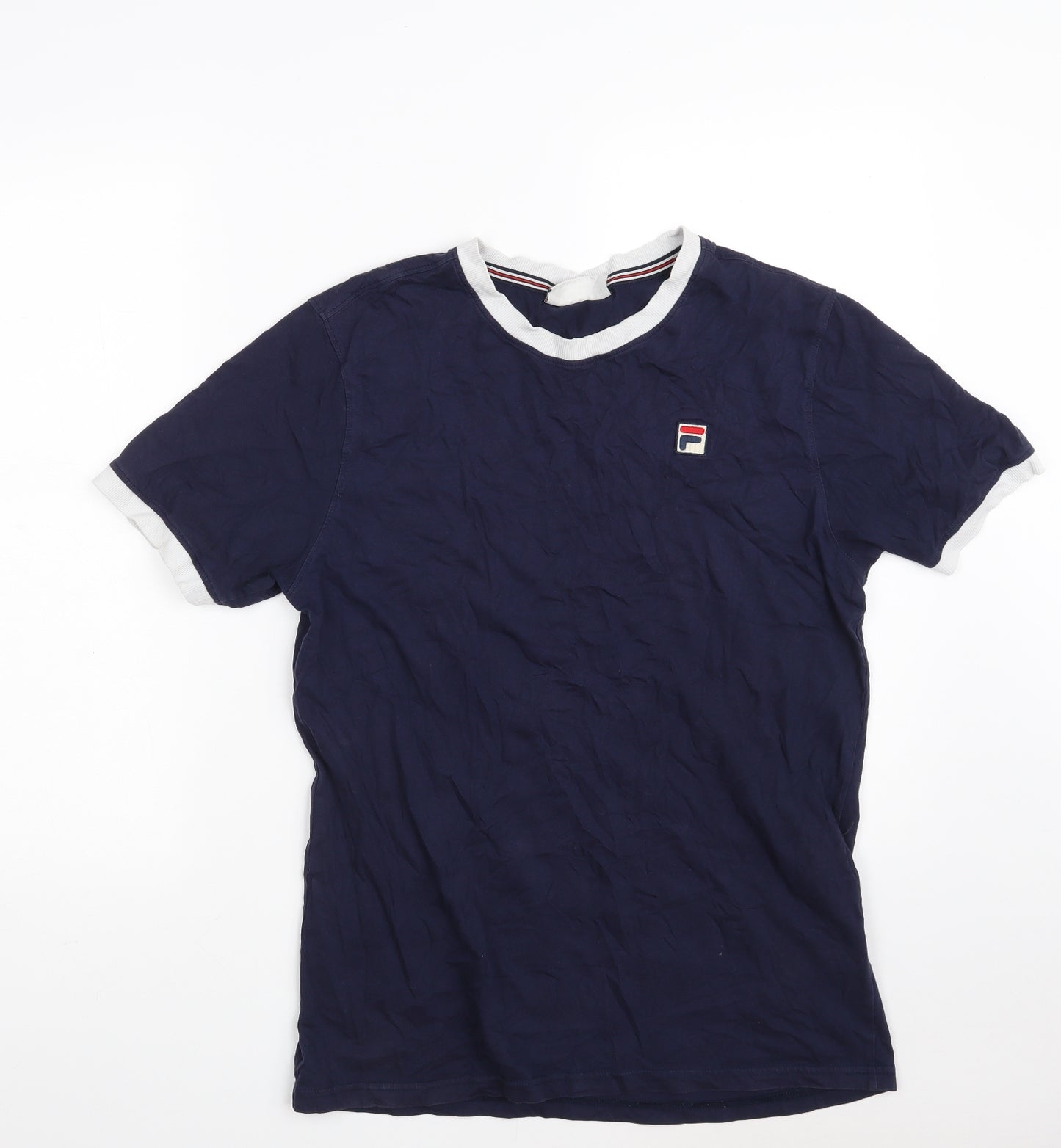 FILA Mens Blue  Cotton  T-Shirt Size M Crew Neck