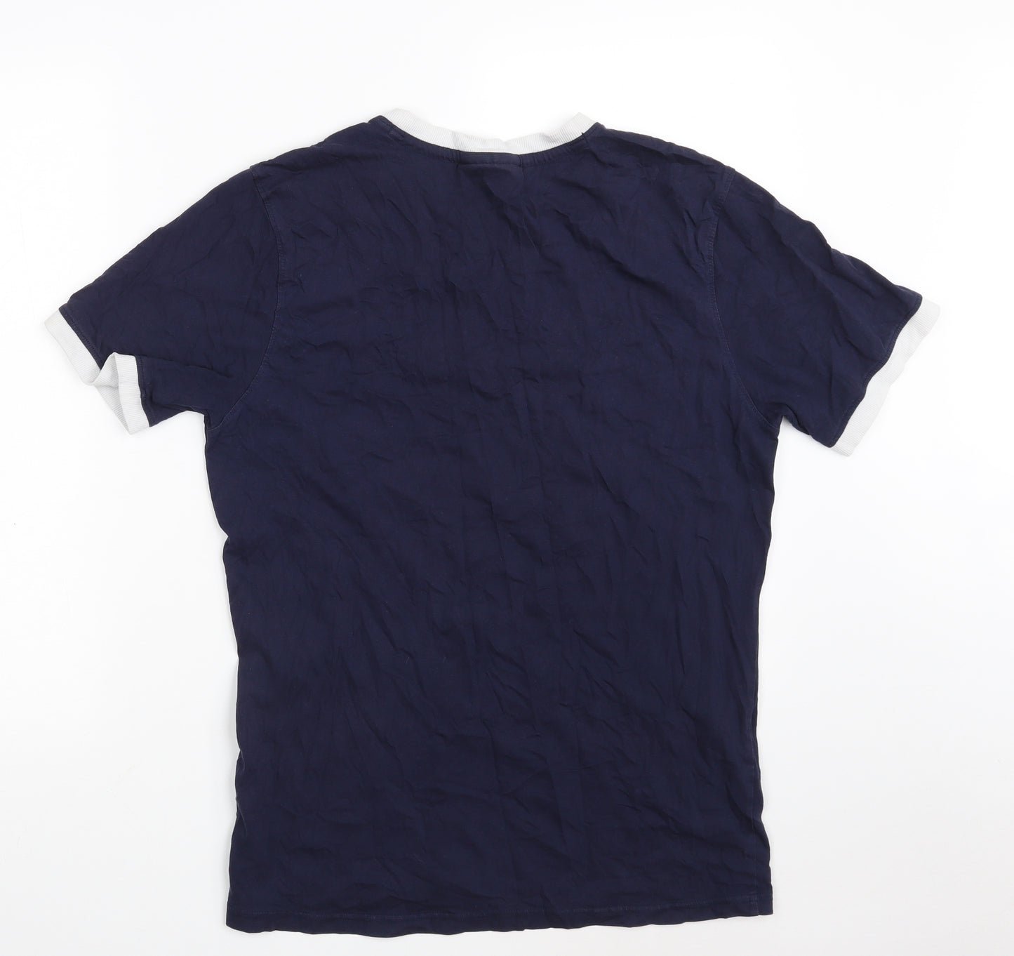 FILA Mens Blue  Cotton  T-Shirt Size M Crew Neck