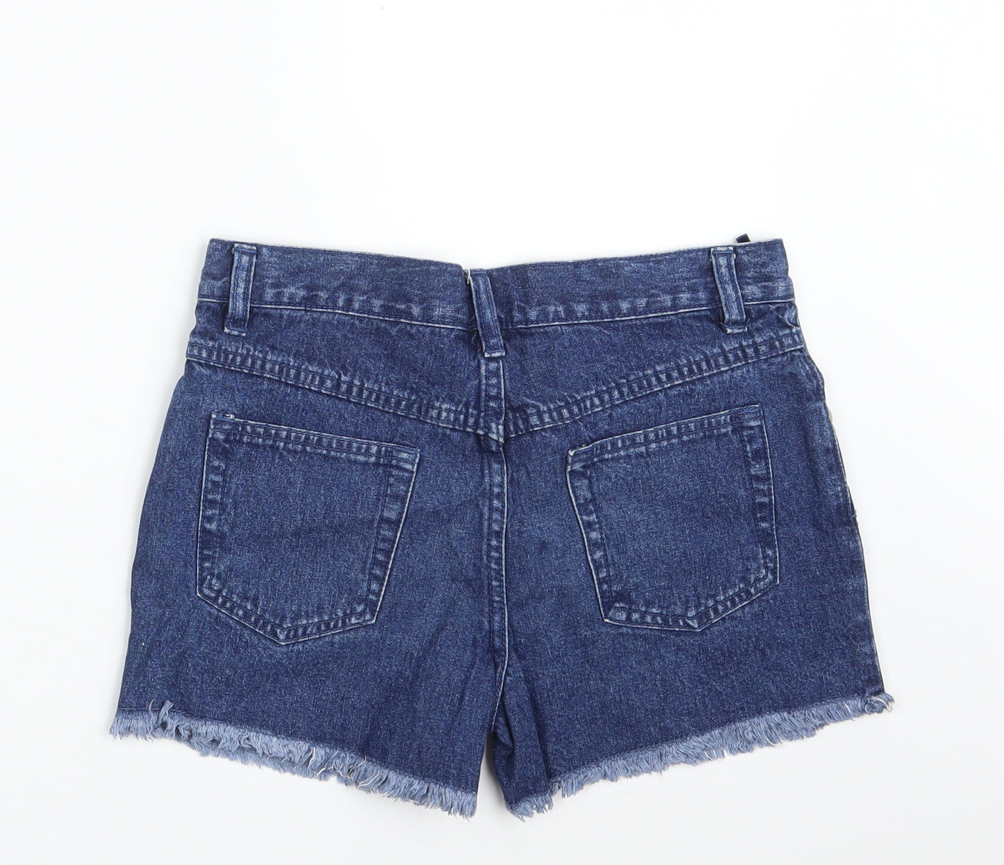 St. Bernard Girls Blue Floral 100% Cotton Hot Pants Shorts One Size  Slim Zip