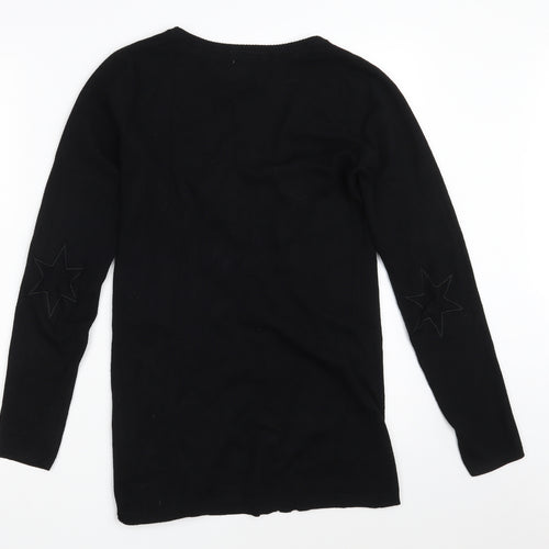 CULTURE Womens Black V-Neck  Viscose Cardigan Jumper Size M