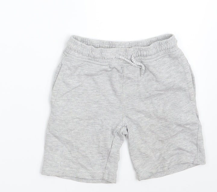 Urban Rascals Boys Grey Cotton Sweat Shorts Size 4-5 Years Regular Drawstring - Waist 20in;inside leg 5in