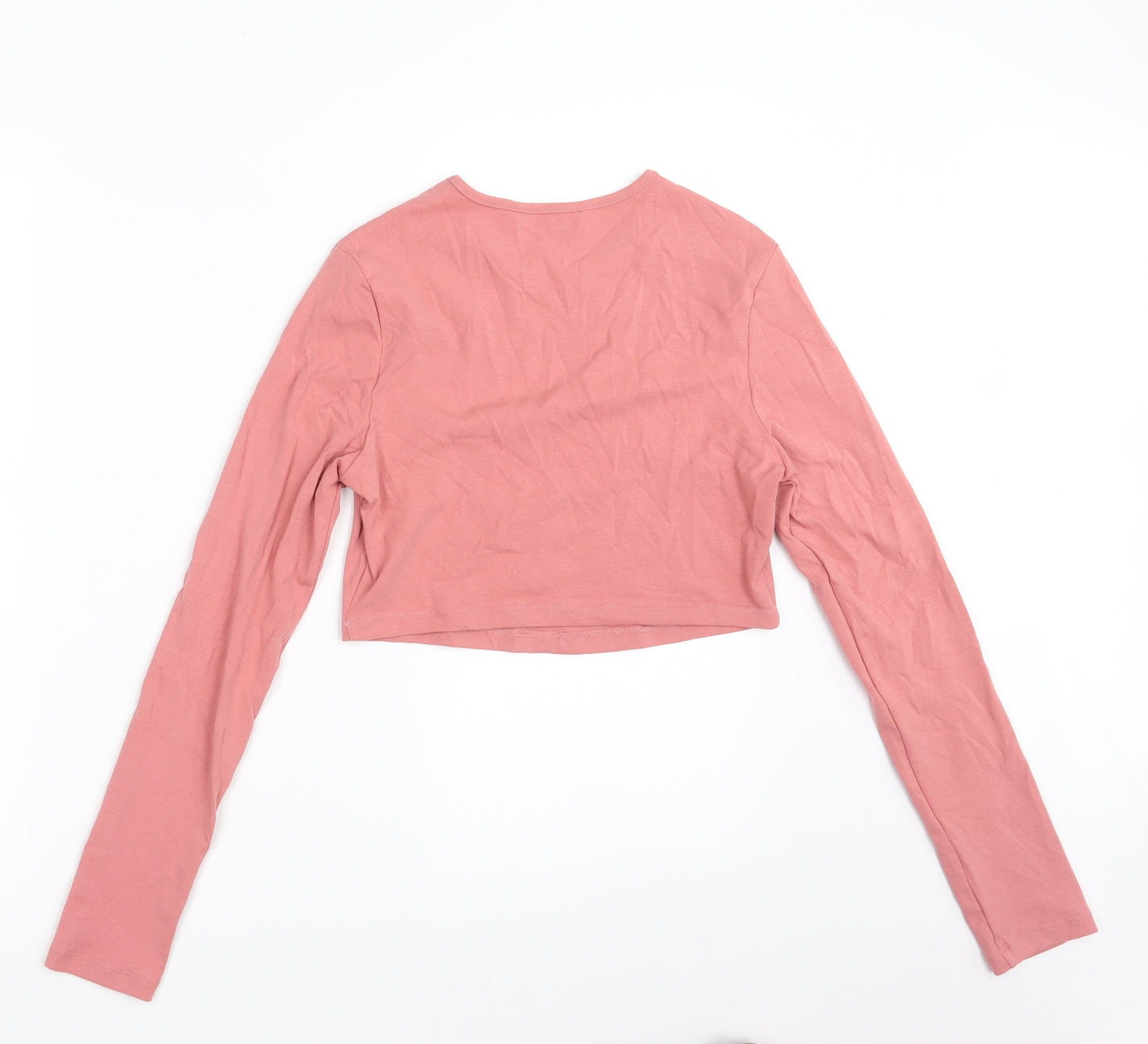 SheIn Womens Pink  100% Cotton Pullover Sweatshirt Size L   - Cropped