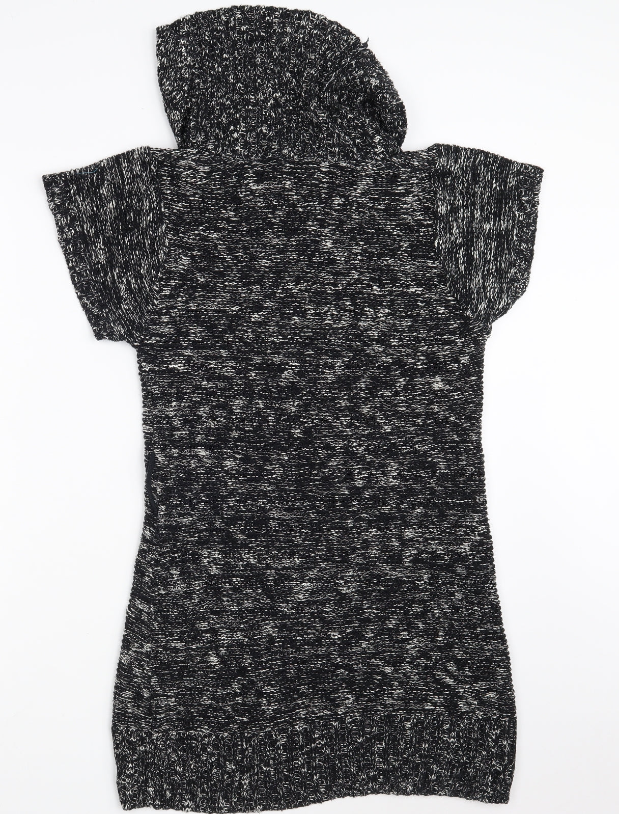 Papaya Womens Black Collared  Cotton Pullover Jumper Size 10