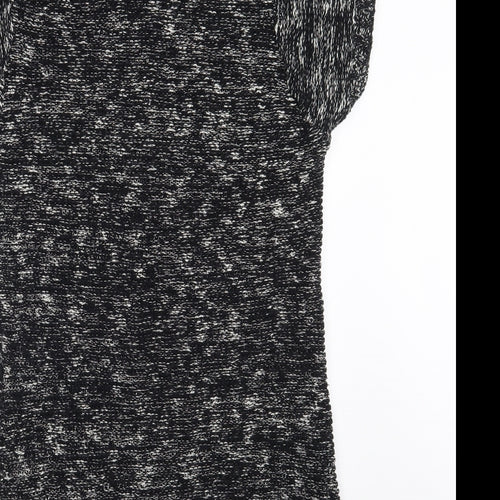 Papaya Womens Black Collared  Cotton Pullover Jumper Size 10