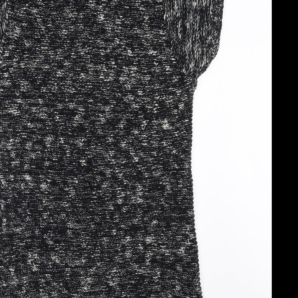 Papaya Womens Black Collared  Cotton Pullover Jumper Size 10