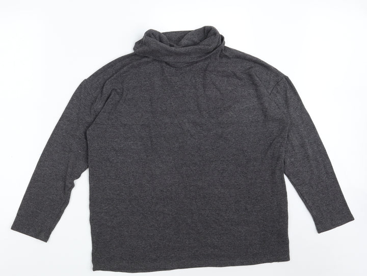 New Look Womens Grey  Polyester Pullover Sweatshirt Size 14