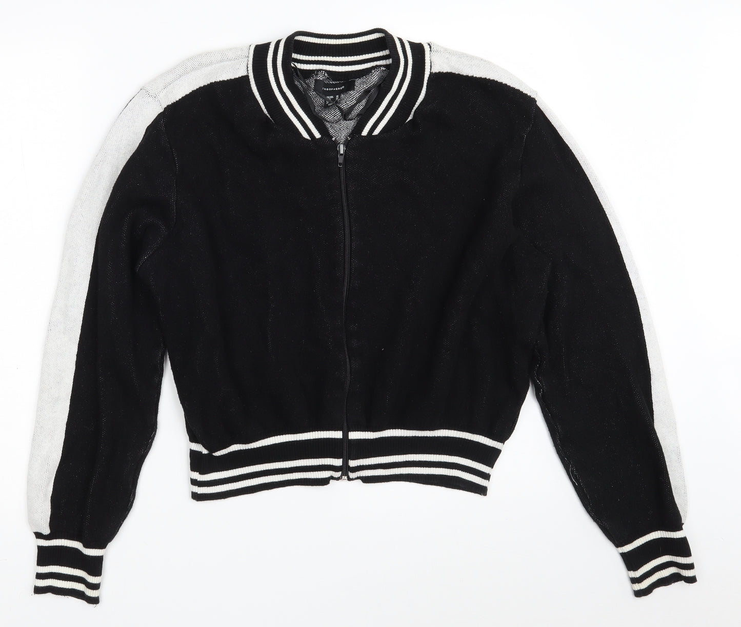 Atmosphere Womens Black Striped  Jacket  Size 18  Zip