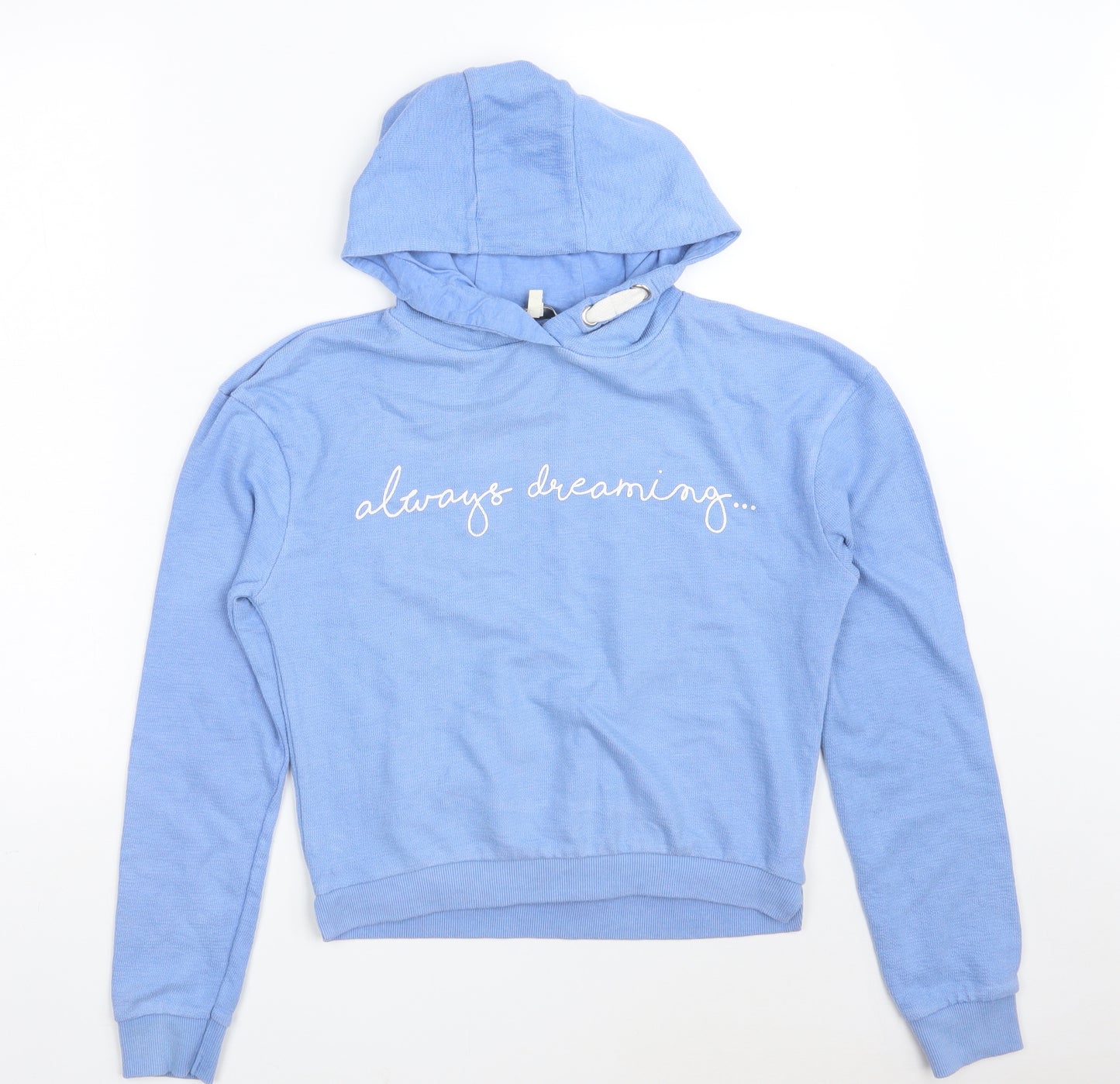 E-vie Girls Blue  Cotton Pullover Hoodie Size 13-14 Years   - Always Dreaming