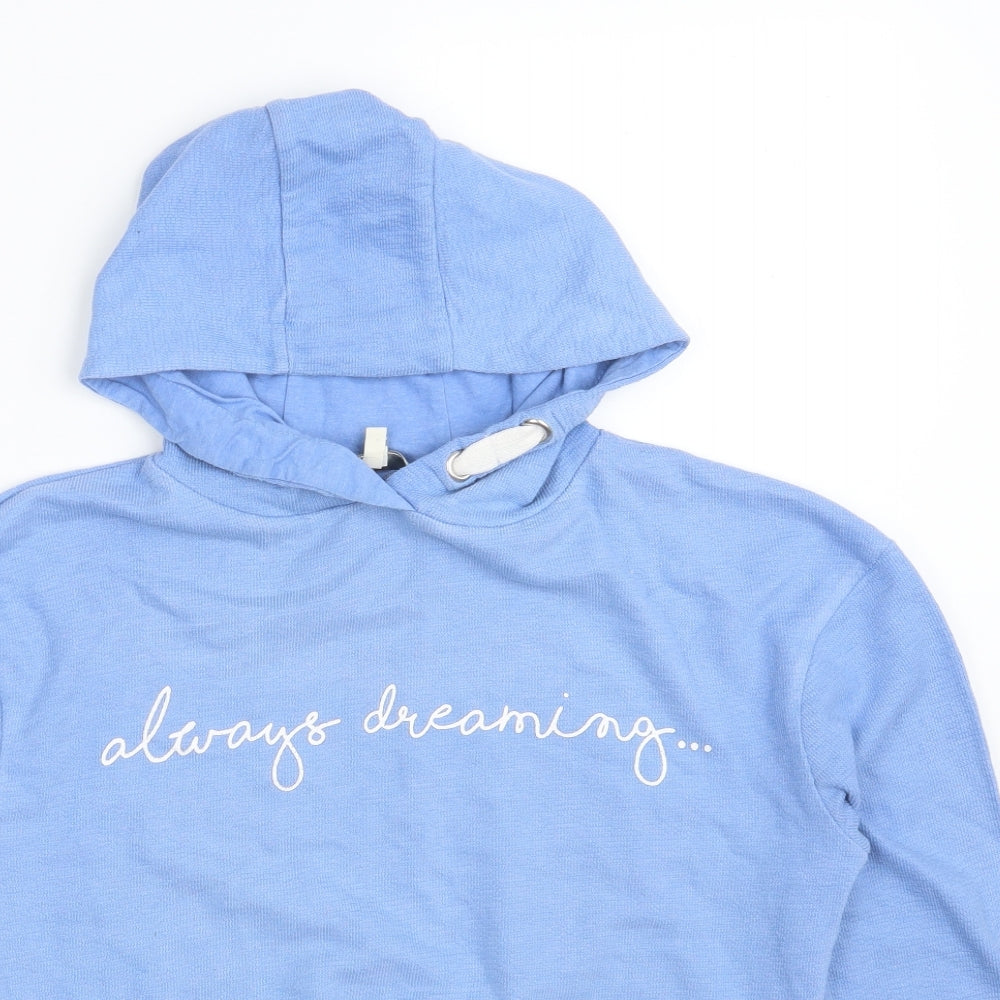 E-vie Girls Blue  Cotton Pullover Hoodie Size 13-14 Years   - Always Dreaming