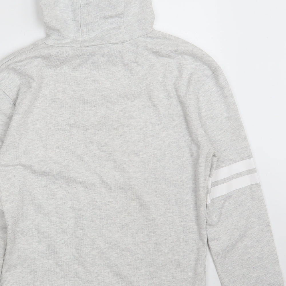 E-vie Girls Grey Striped Cotton Pullover Hoodie Size 13-14 Years