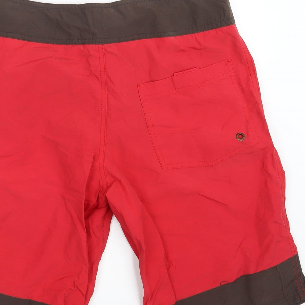Diesel Mens Red  Cotton Sweat Shorts Size S L10 in Regular Zip