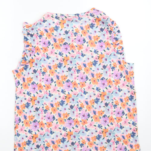 TU Womens Multicoloured Floral 100% Polyester Pullover Sweatshirt Size 14