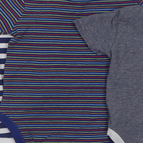 Dunnes Stores Baby Multicoloured Striped Cotton Babygrow One-Piece   Button - 2-3 Years