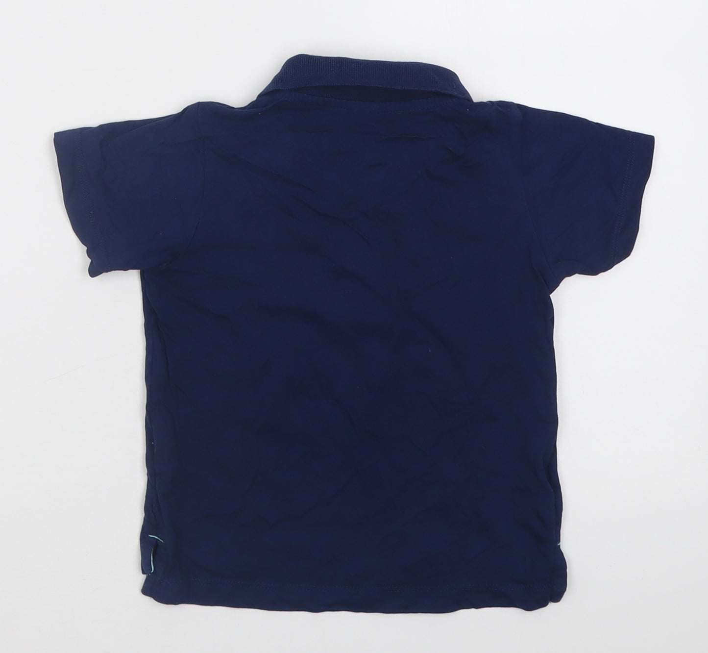 Lupilu Boys Blue  Cotton Basic Polo Size 12-18 Months Collared Button