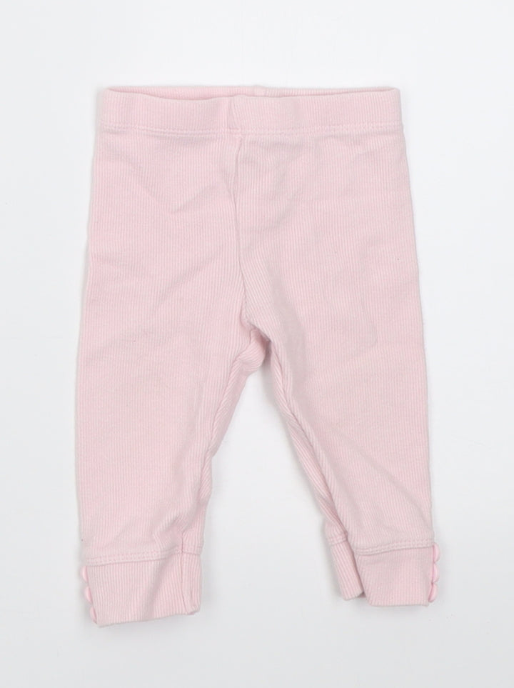TU Girls Pink Cotton Capri Trousers Size 3-6 Months Pullover