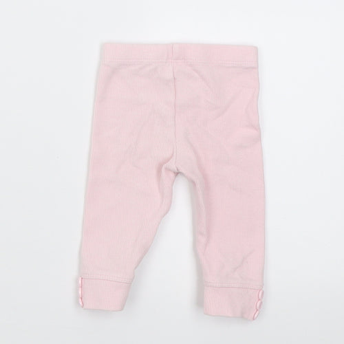 TU Girls Pink  Cotton Capri Trousers Size 3-6 Months  Pullover