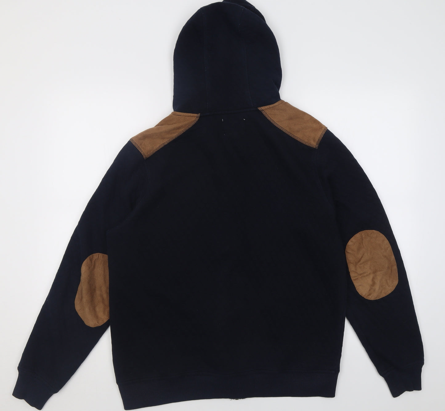 Cedar Wood State Mens Blue Argyle/Diamond Cotton Full Zip Hoodie Size M