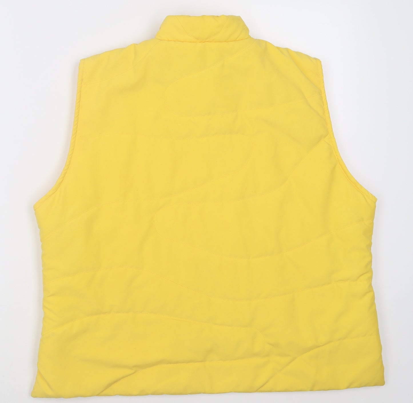 Equation Active Womens Yellow  Polyester Basic Casual Size L High Neck Zip
