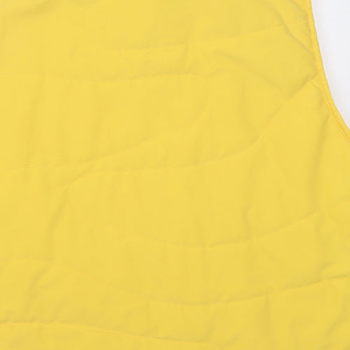 Equation Active Womens Yellow  Polyester Basic Casual Size L High Neck Zip