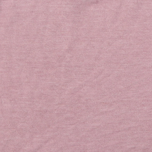Maine Womens Pink High Neck Argyle/Diamond Acrylic Pullover Jumper Size 16