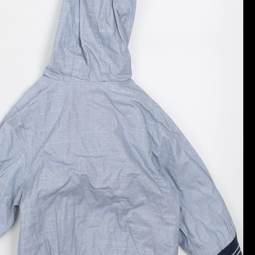 Matalan Boys Blue   Basic Coat Coat Size 6-9 Months   Zip