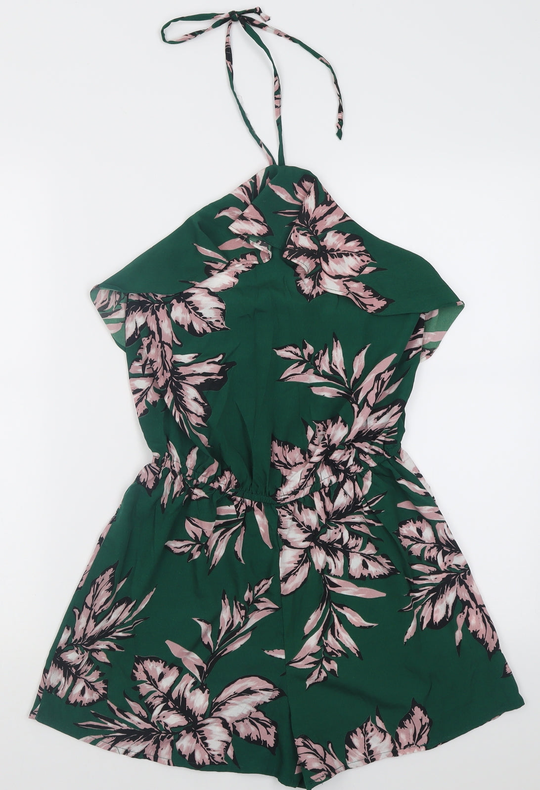 Atmosphere Womens Green Floral Polyester Playsuit One-Piece Size 8  Pullover