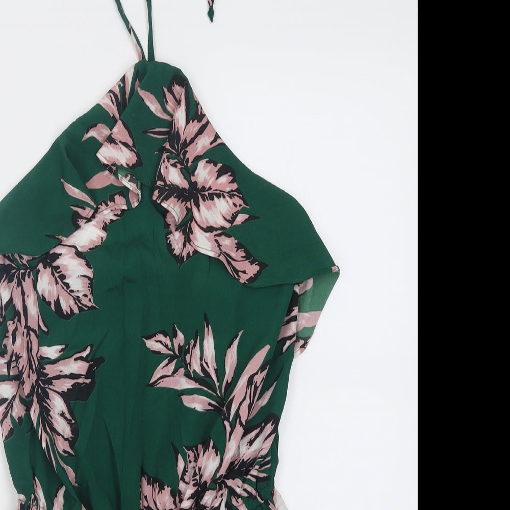 Atmosphere Womens Green Floral Polyester Playsuit One-Piece Size 8  Pullover