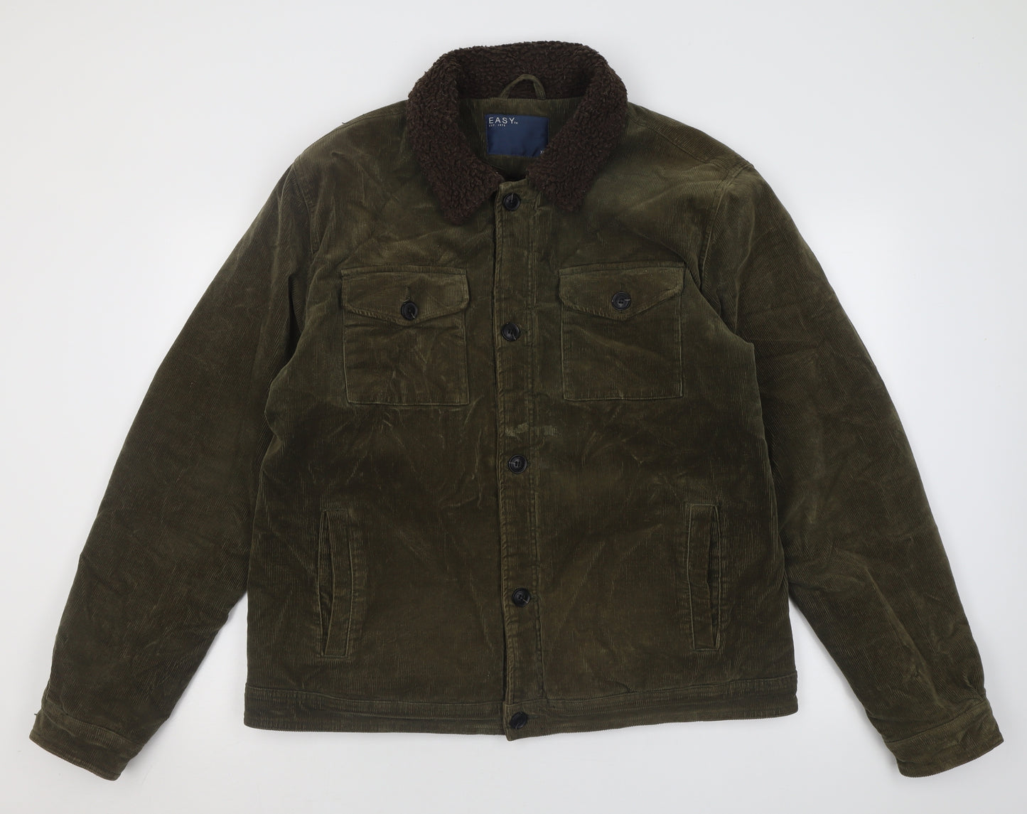 Easy Mens Green   Jacket  Size XL  Button