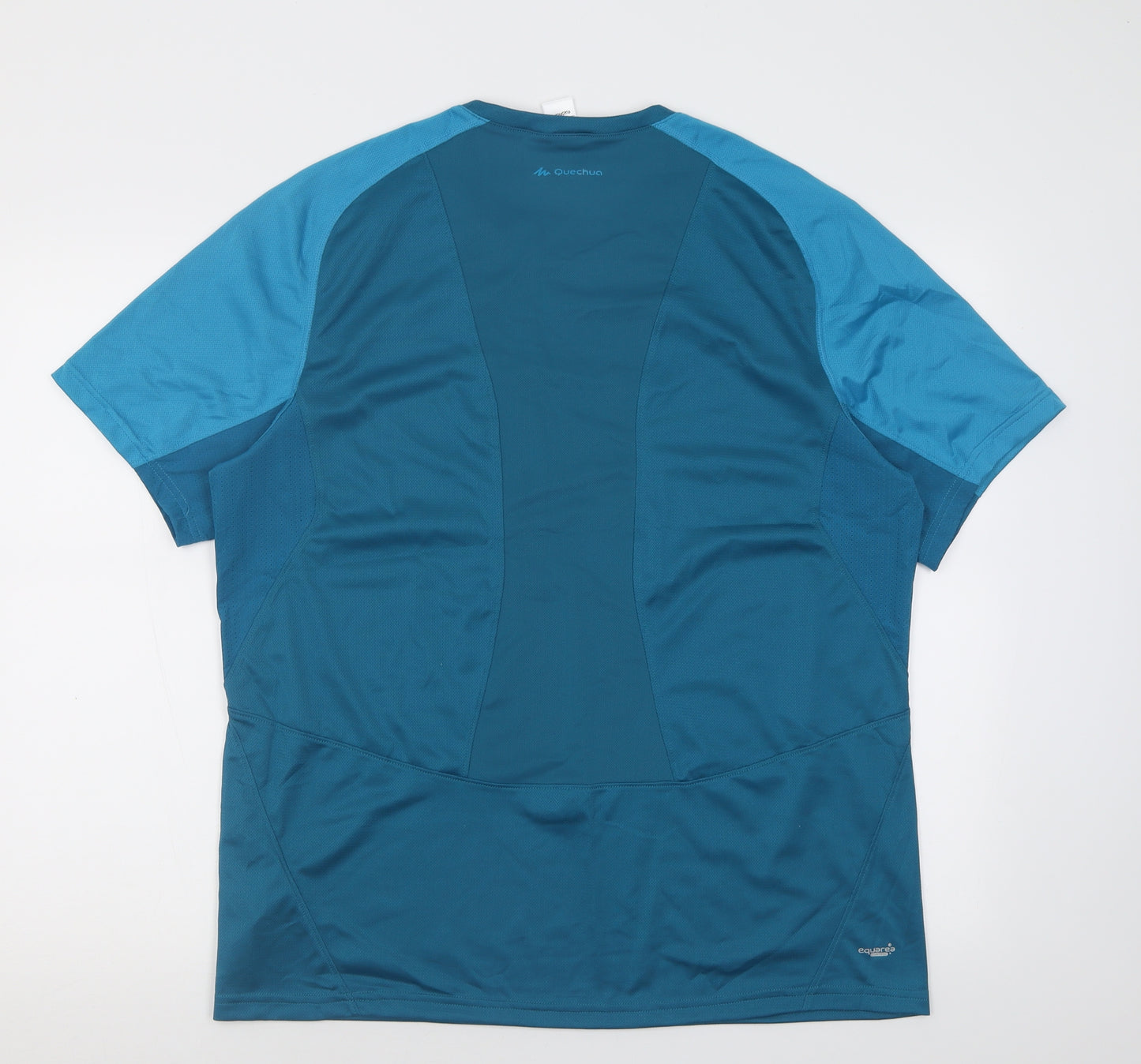 Oxylane Mens Blue  Polyester Basic T-Shirt Size XL Crew Neck Pullover