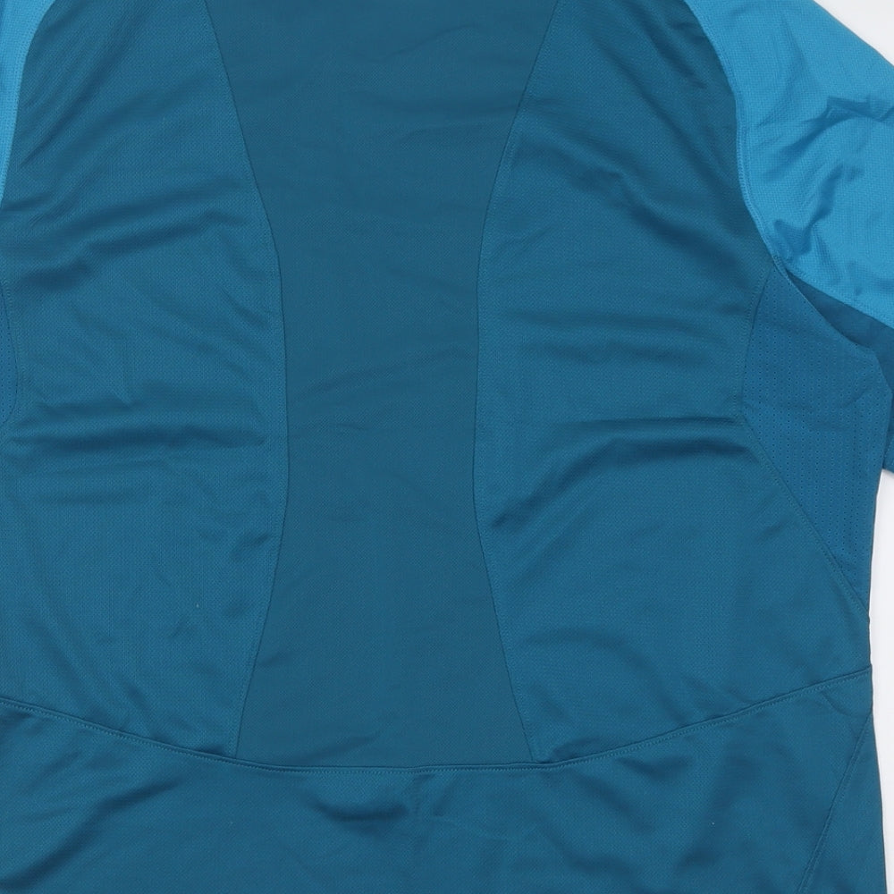 Oxylane Mens Blue  Polyester Basic T-Shirt Size XL Crew Neck Pullover