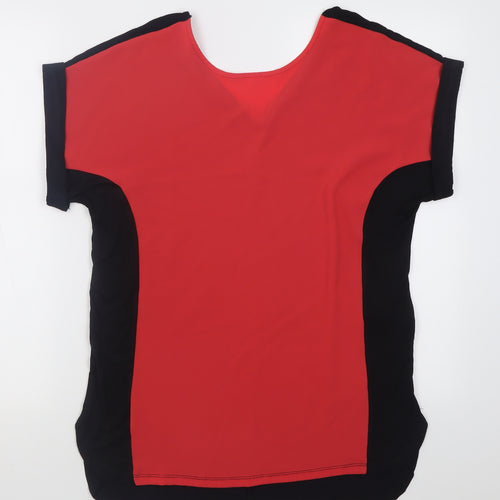 F&F Womens Pink  Polyester Basic T-Shirt Size 10 Crew Neck