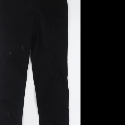 Topshop Womens Black  Cotton Skinny Jeans Size 28 L32 in Regular Button