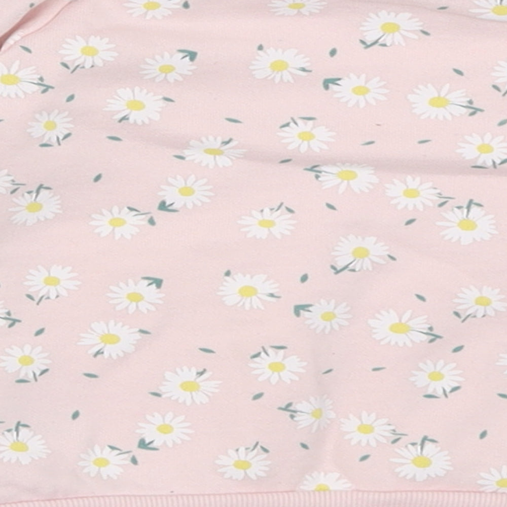 Primark Girls Pink Floral Cotton Pullover Sweatshirt Size 2 Years  Pullover