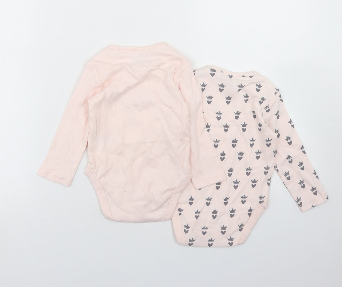River Island Girls Pink Geometric Cotton Layette Set Outfit/Set Size 6-9 Months  Snap - Baby Couture