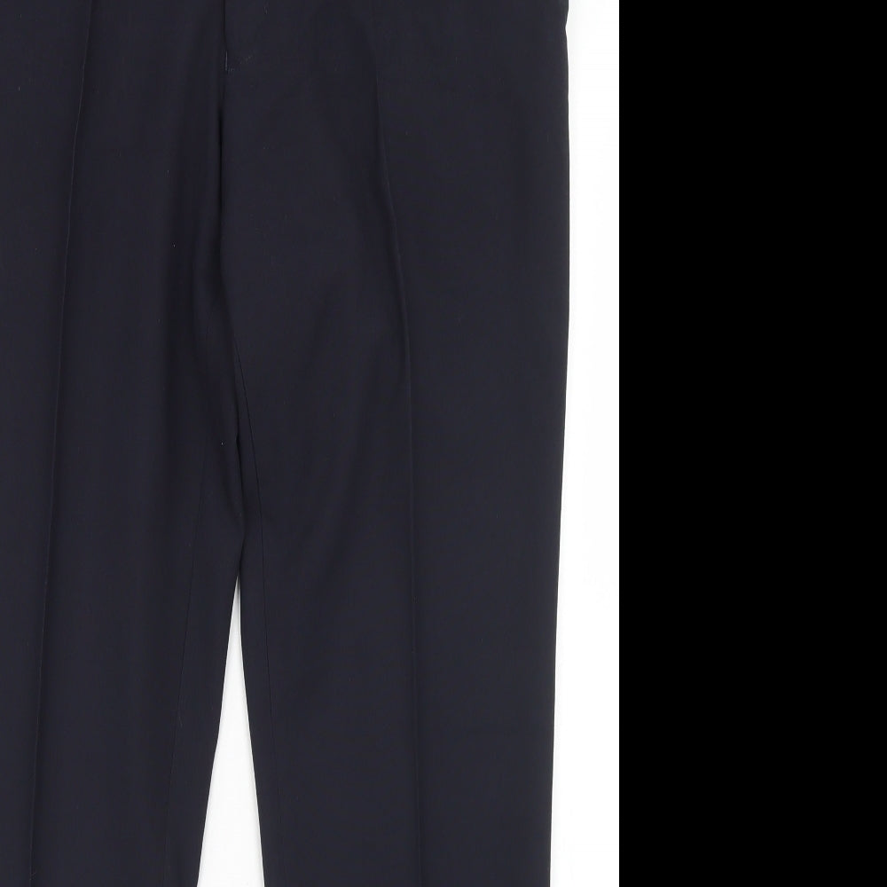 NEXT Mens Blue  Polyester Dress Pants Trousers Size 36 in L31 in Regular Button