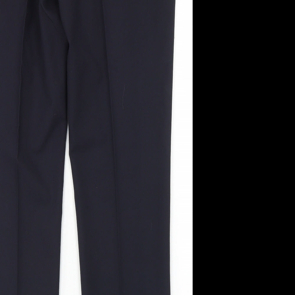 NEXT Mens Blue  Polyester Dress Pants Trousers Size 36 in L31 in Regular Button