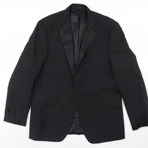 Daniel Graham Mens Black  Polyester Jacket Blazer Size 42