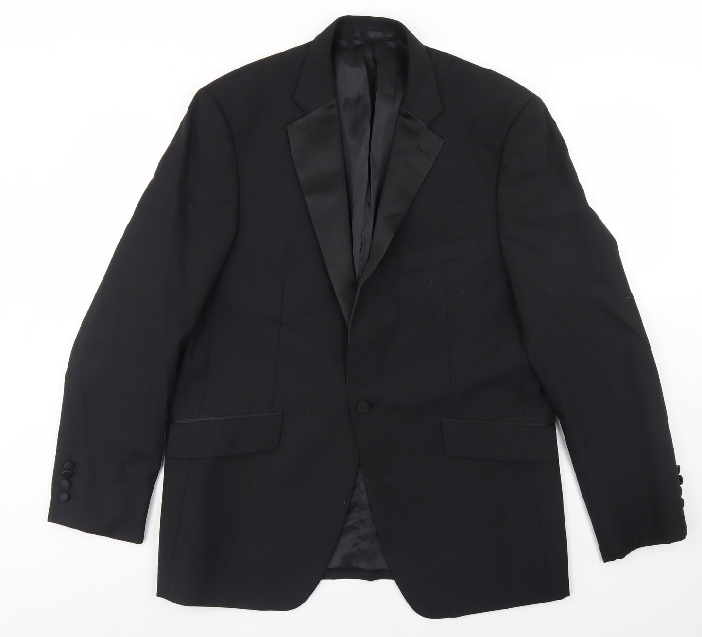 Daniel Graham Mens Black  Polyester Jacket Blazer Size 42