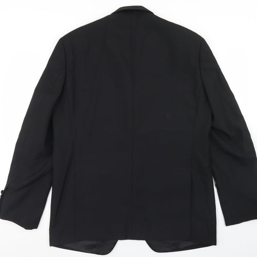Daniel Graham Mens Black  Polyester Jacket Blazer Size 42