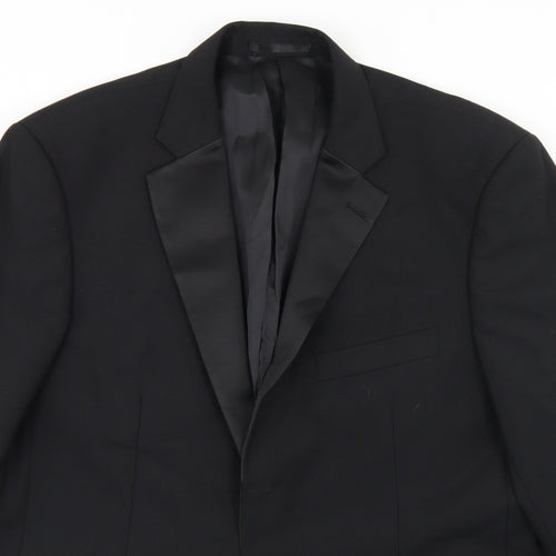 Daniel Graham Mens Black  Polyester Jacket Blazer Size 42