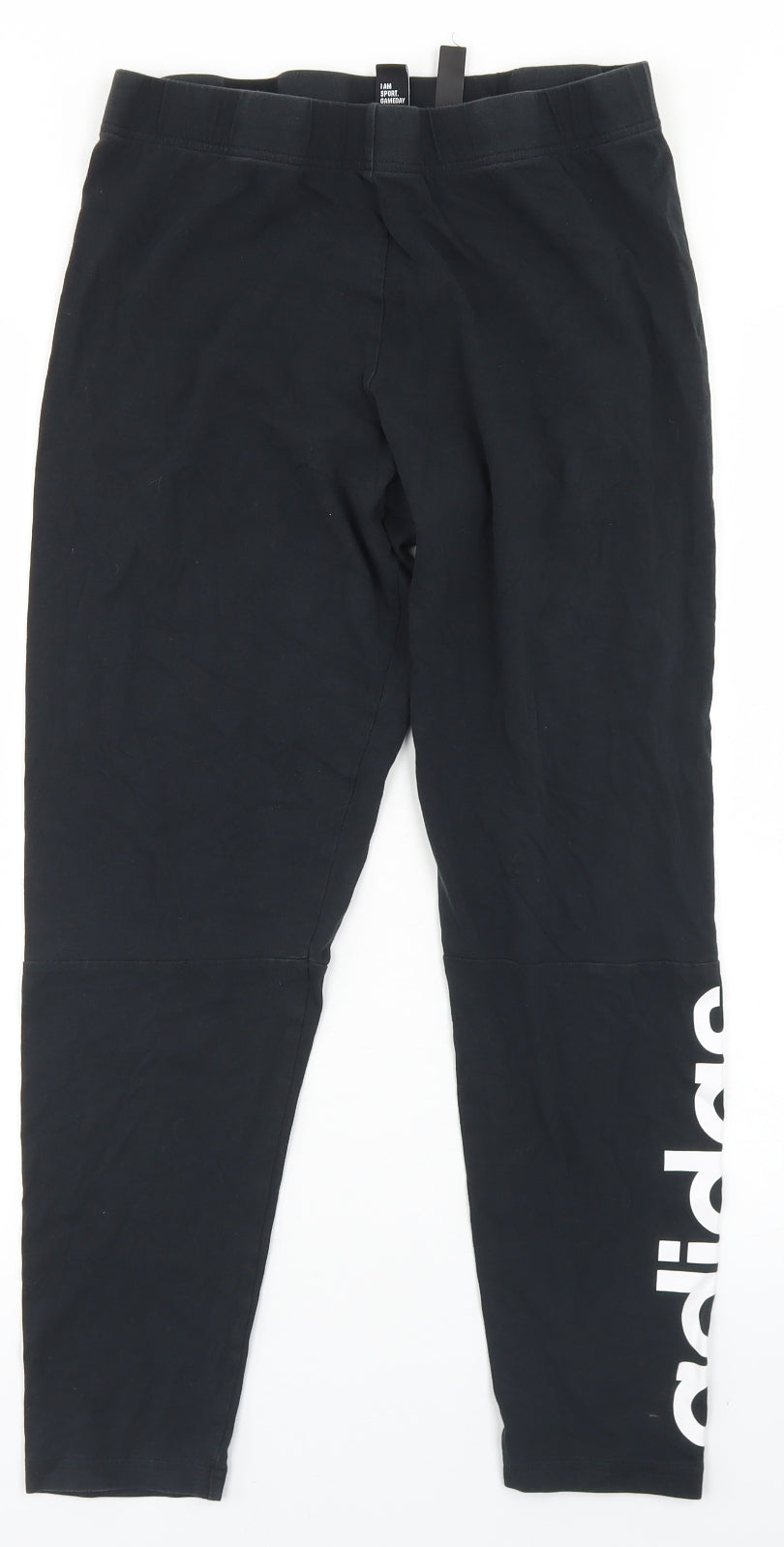 adidas Womens Black  Cotton Capri Leggings Size L L22 in