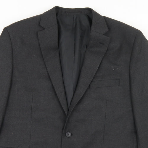 Moss Bros Mens Grey  Polyester Jacket Blazer Size 46