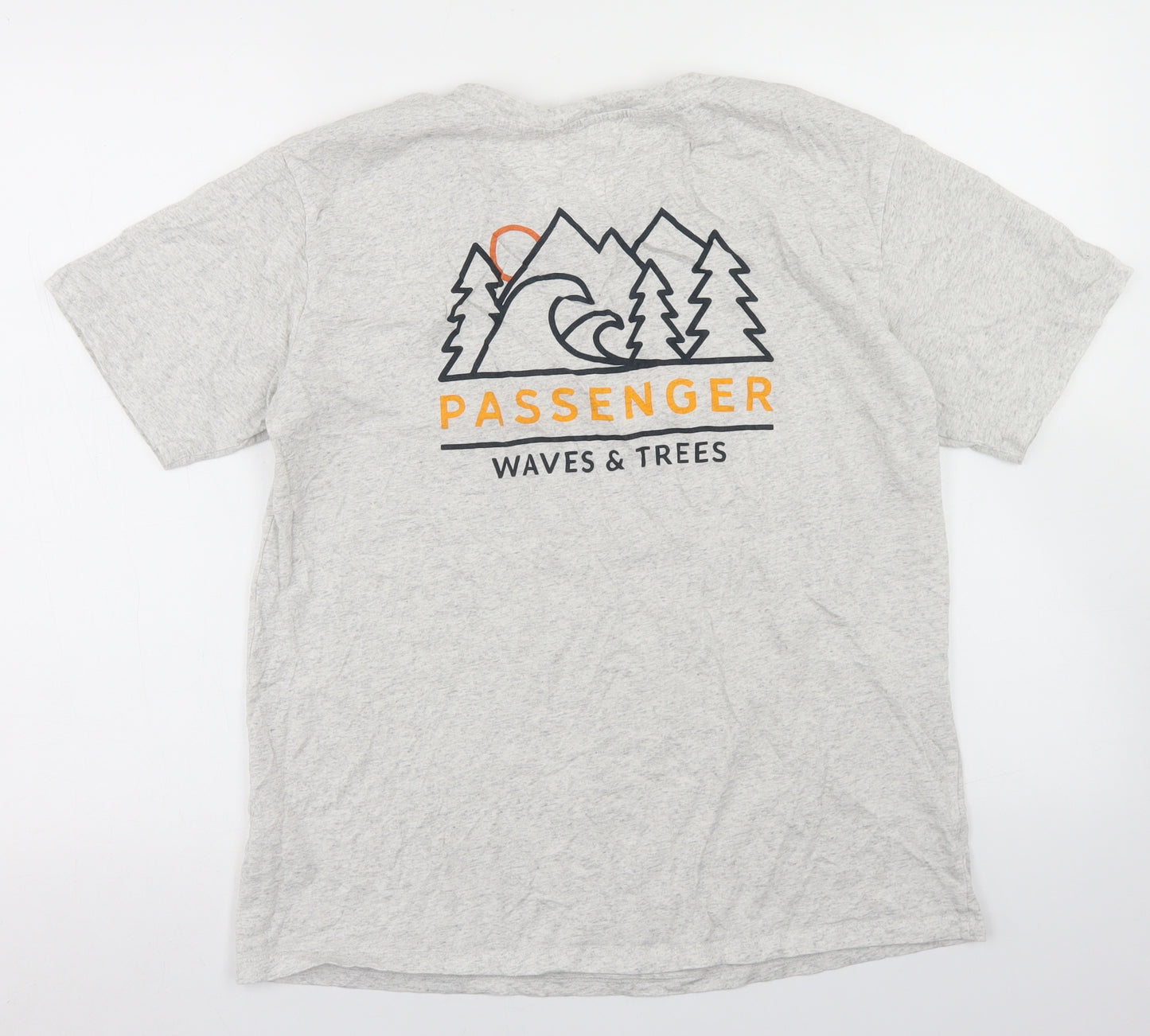Passenger Mens Grey  Cotton  T-Shirt Size XL Crew Neck