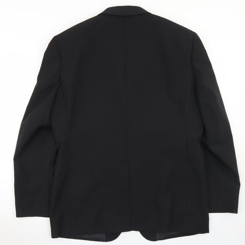 George Mens Black  Polyester Jacket Blazer Size 38
