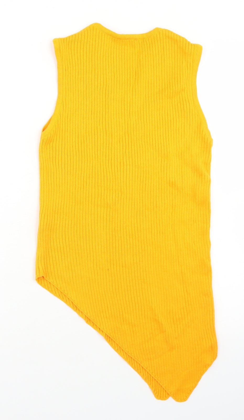 River Island Womens Yellow  Acrylic Basic Tank Size 10 V-Neck