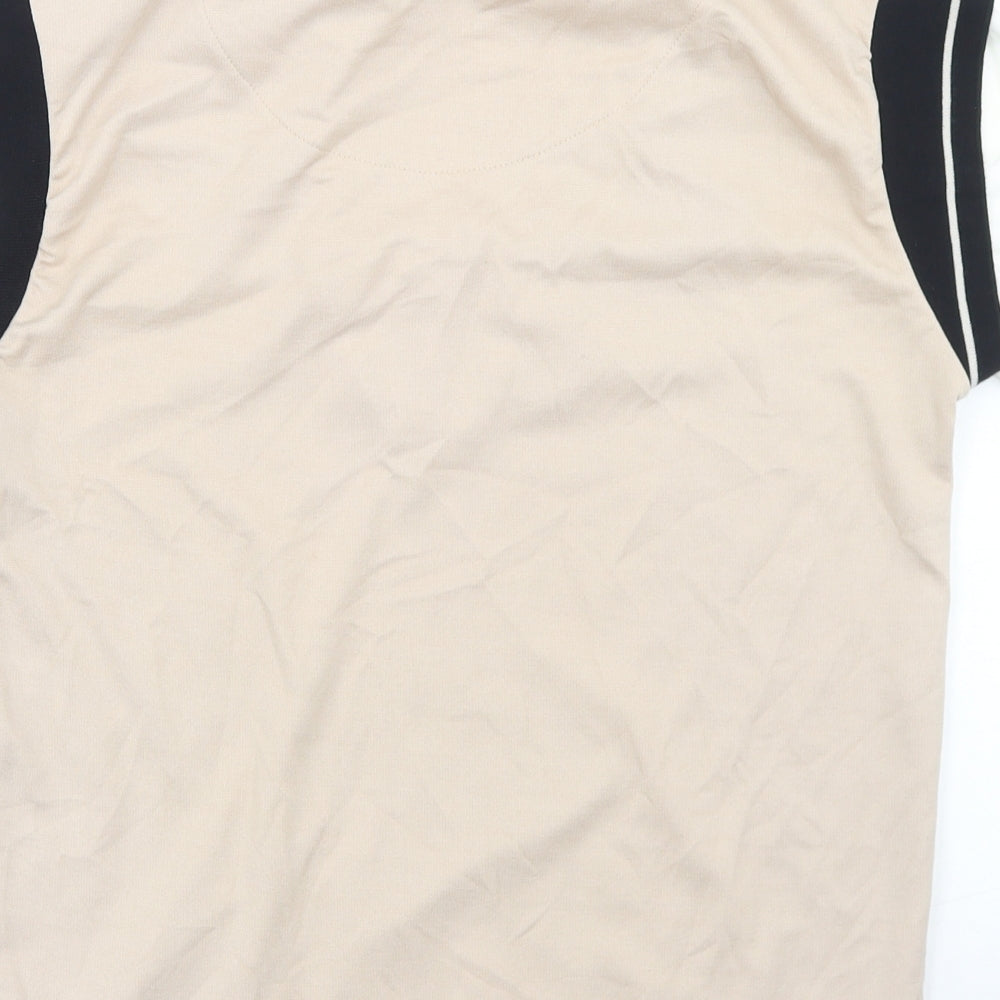 Gallery Womens Beige  Viscose Basic Tank Size XS Crew Neck - T Shirt Underlayer